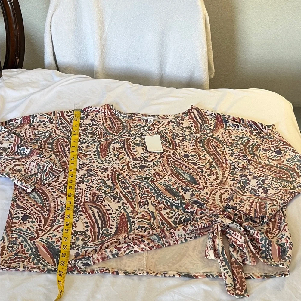 Westbound Multicolor Paisley Long Sleeve Top - Picture 5 of 11